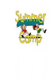English Worksheet: Summer Camp Matching