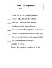 English Worksheet: All Together 3 Unit 7 Reading Paragraph supplementary worksheets