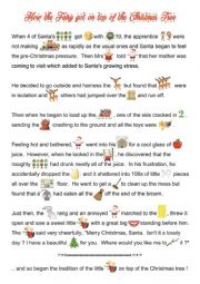 English Worksheet: Christmas Fairy Story