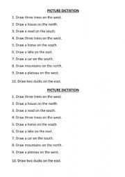 English Worksheet: Compass directions