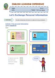 Exchange personal information!