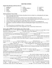 English Worksheet: Christmas listening - Bet you didn�t know