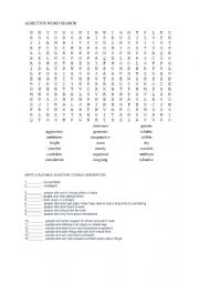 English Worksheet: personality adjectives worksheet