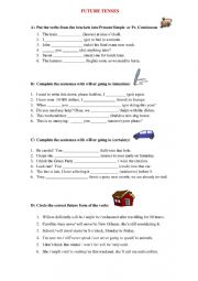 English Worksheet: tenses