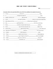 English Worksheet: Zero and first conditionals exercise (melt)