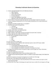 English Worksheet: Photoshop Review Questions