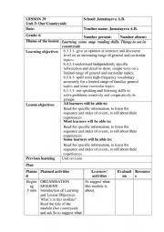 English Worksheet: Lesson plan 6 grade (russian)