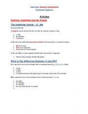 English Worksheet: Articles