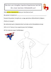 English Worksheet: My hero & heroine