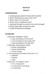 English Worksheet: Dash & Lily Christmas Activity