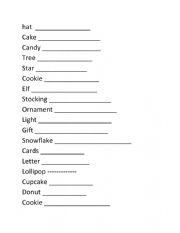 English Worksheet:   plurals holiday 