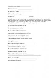 English Worksheet: Social network