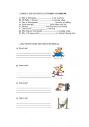 English Worksheet: who are they?
