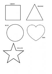 Colour shapes to decorate a christmas tree