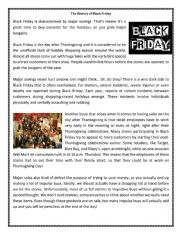 English Worksheet: Black Friday