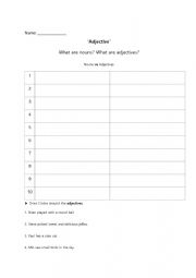 English Worksheet: Adjectives