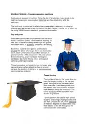 English Worksheet: Graduation Worksheet