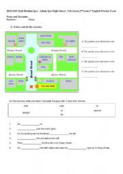 English Worksheet: giving directions