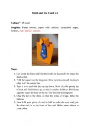 English Worksheet: Shirt and tie