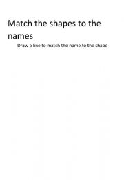 Match the geometric shapes worksheet