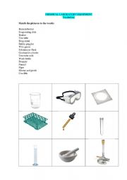 English Worksheet: Chemical Lab Equipment Vocabulary