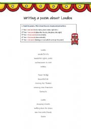 English Worksheet: Writingn London poems