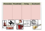 English Worksheet: Musical instruments