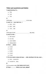 English Worksheet: VIDEO