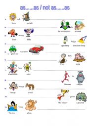 English Worksheet: comparatives