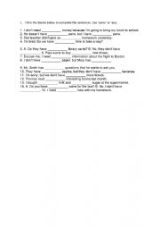 English Worksheet: Some and Any