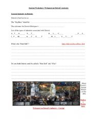 English Worksheet: Webquest - Detroit�s industry