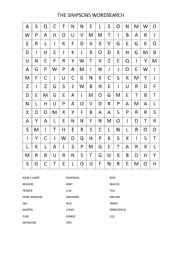 The Simpsons Wordsearch