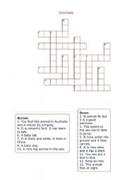 Animal Crossword