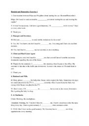 English Worksheet: Remind and Remember Exercise 1