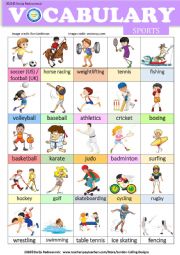 Sport Vocabulary - ESL worksheet by dackala