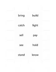 English Worksheet: past participle playing cards part 1