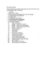 English Worksheet: Objectives