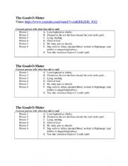 English Worksheet: Video Good-O-Meter, Intermediate