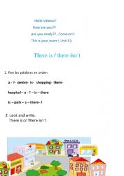 English Worksheet:  primary My town