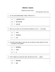 English Worksheet: Clauses of manner Exercise