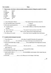 English Worksheet: Shopping and special offers