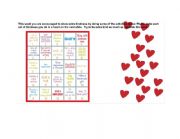 English Worksheet: Acts of Kindness page 1 of 2 (blank hearts page needed)