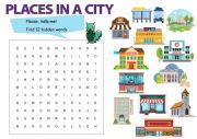 English Worksheet: Places in a city