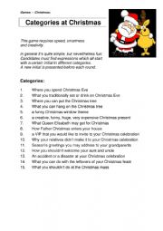 English Worksheet: Christmas game