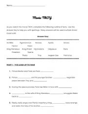 English Worksheet: Troy - Movie Questions