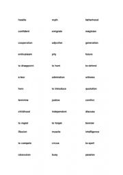 English Worksheet: Vocabulary - Describe and Guess