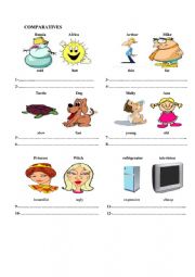 English Worksheet: comparatives