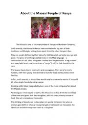 About the Maasai People of Kenya