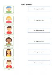 English Worksheet: Who is Who