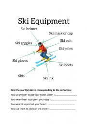 Exercise about Ski Equipment